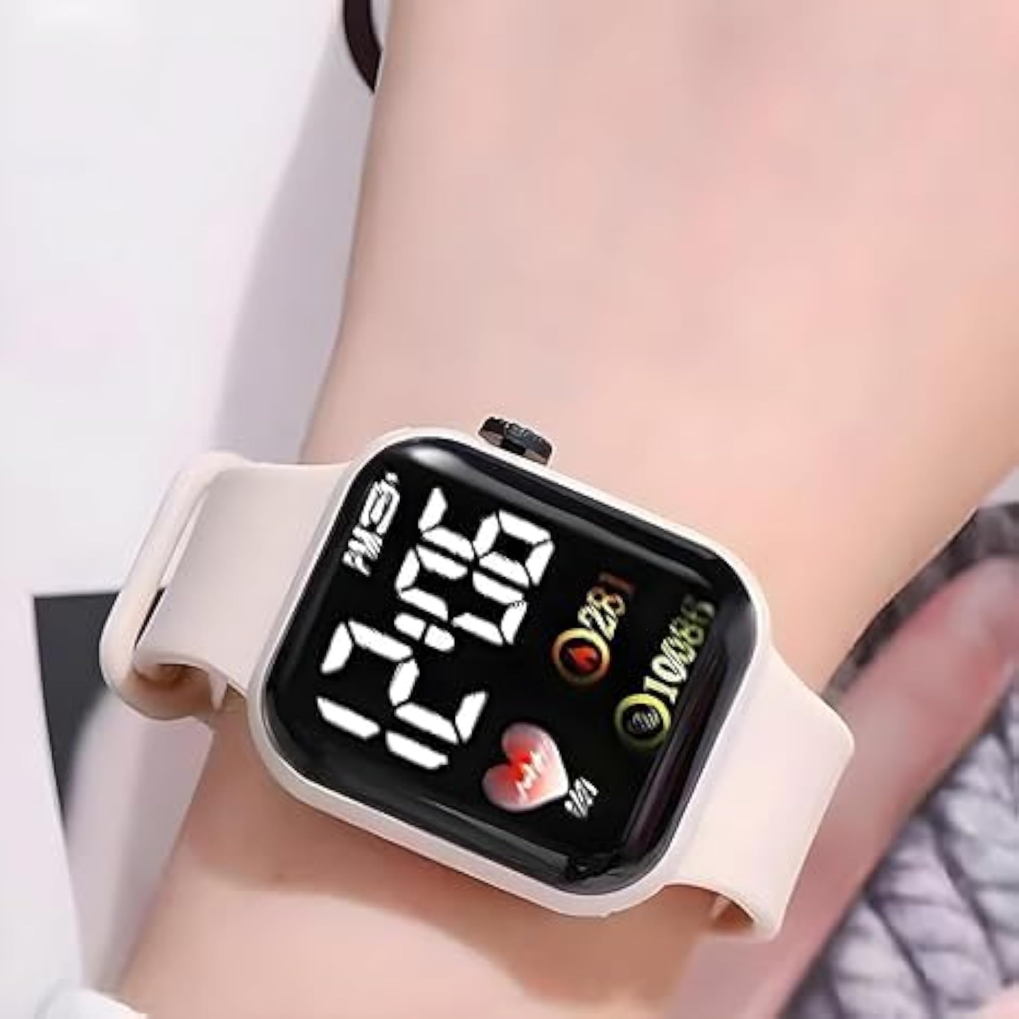 Digital LED Watch with Heart Rate Monitor Icon